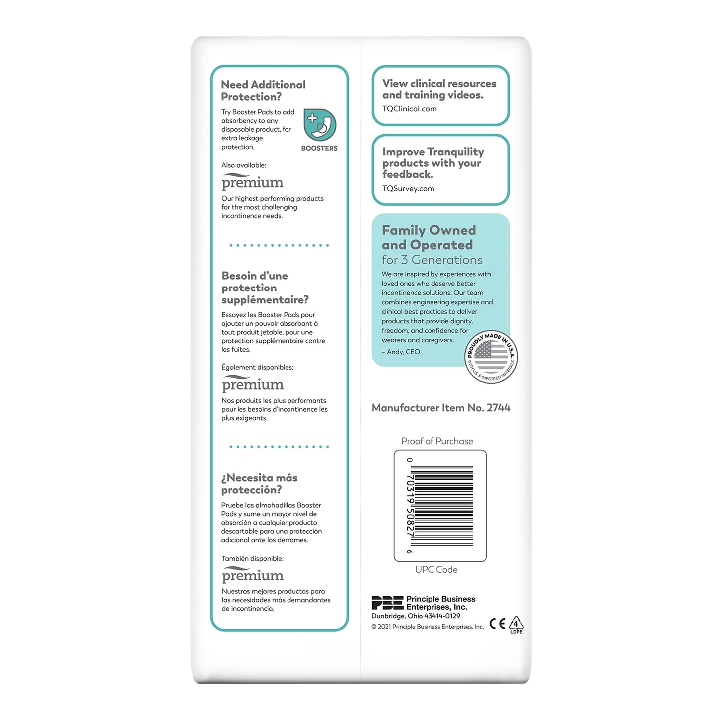 Unisex Adult Incontinence Brief Tranquility® Essential Small Disposable Heavy Absorbency