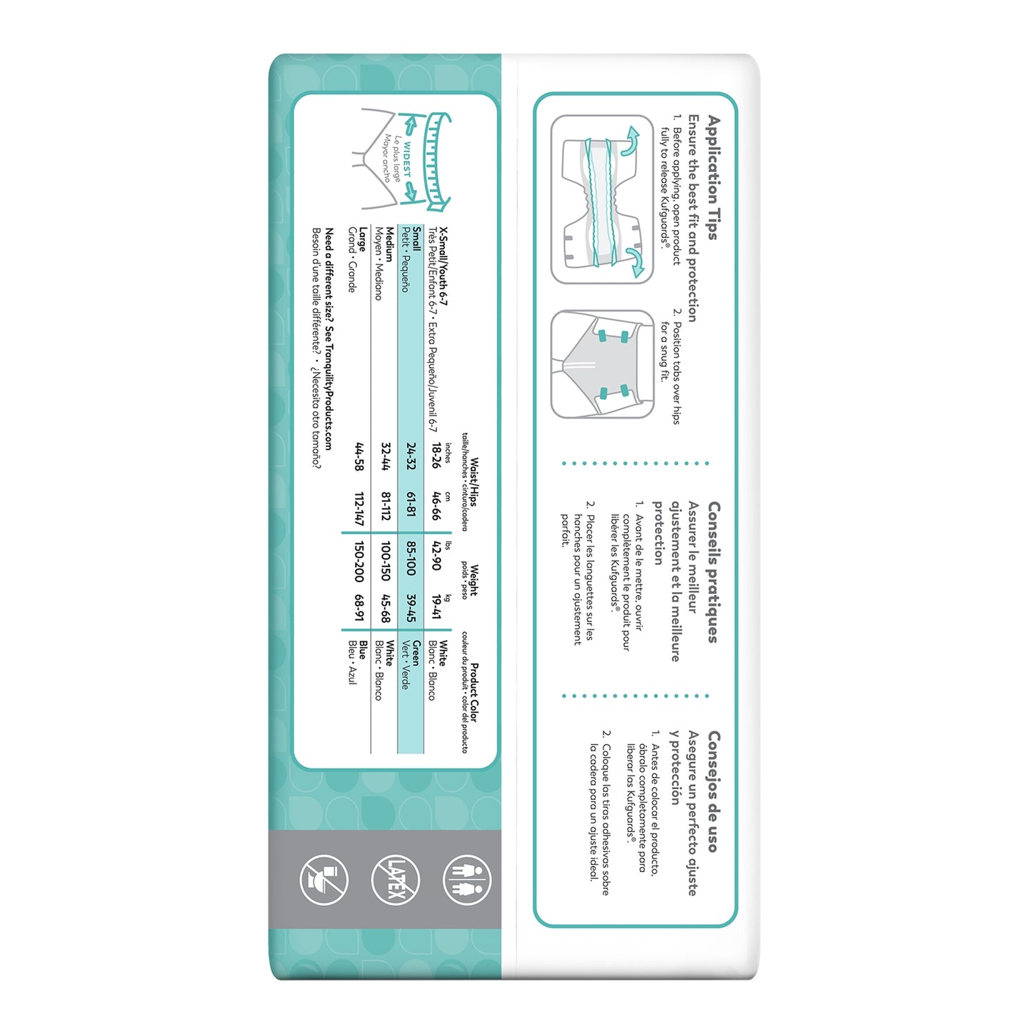 Unisex Adult Incontinence Brief Tranquility® Essential Small Disposable Heavy Absorbency