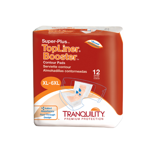Booster Pad Tranquility® Top Liner® Contour 14 X 32 Inch Heavy Absorbency Super Absorbent Core One Size Fits Most