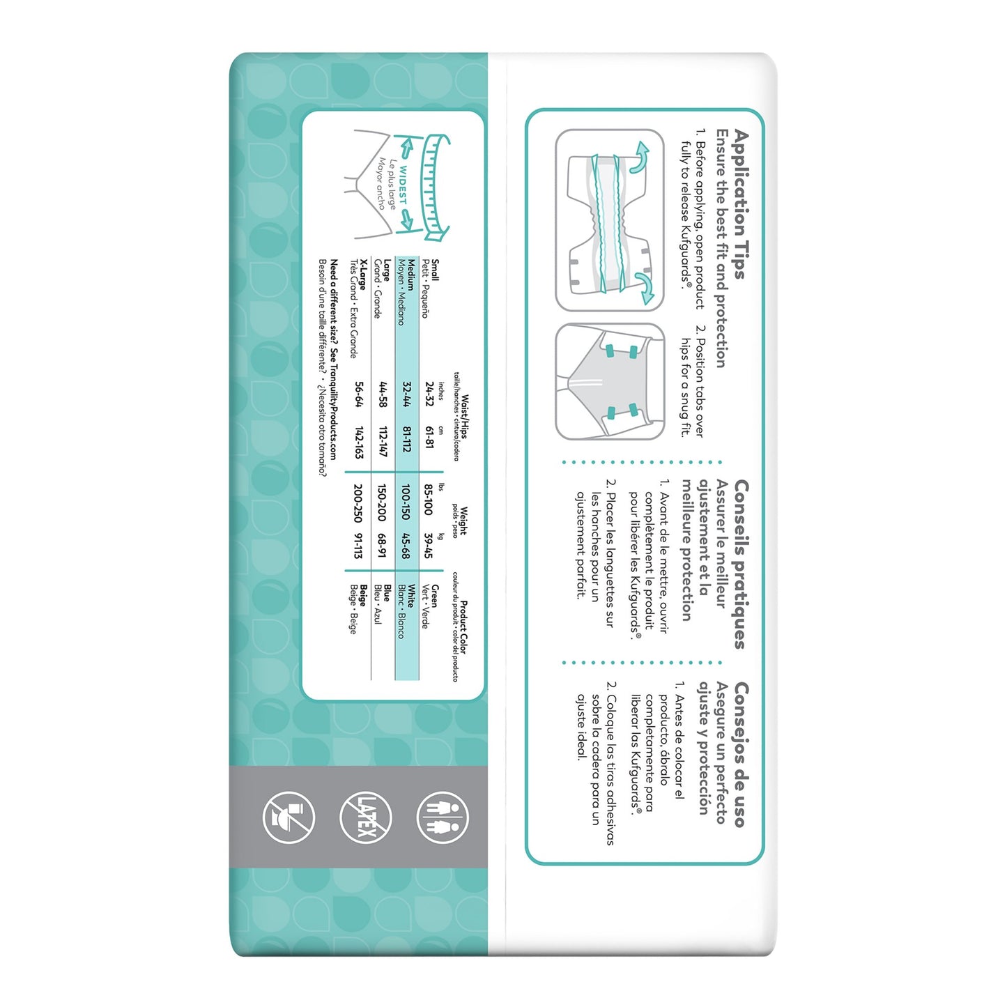 Unisex Adult Incontinence Brief Tranquility® Essential Medium Disposable Heavy Absorbency