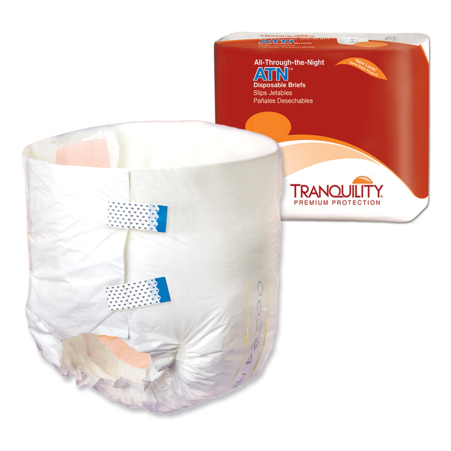 Unisex Adult Incontinence Brief Tranquility® ATN X-Large Disposable Heavy Absorbency