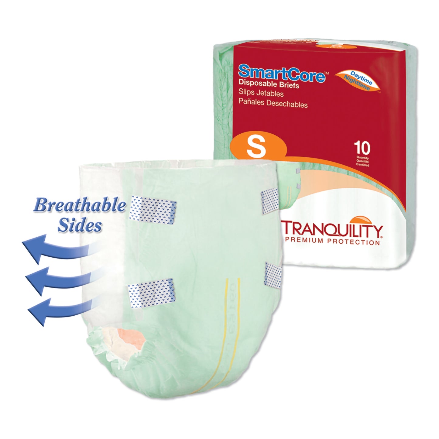 Unisex Adult Incontinence Brief Tranquility SmartCore™ Small Disposable Heavy Absorbency