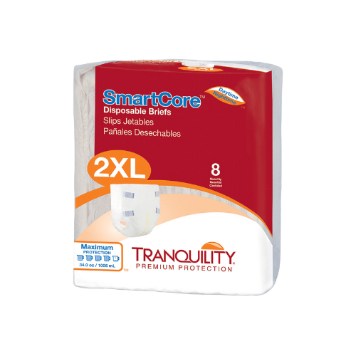 Unisex Adult Incontinence Brief Tranquility SmartCore™ 2X-Large Disposable Heavy Absorbency