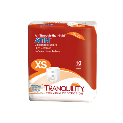 Unisex Adult Incontinence Brief Tranquility® ATN X-Small Disposable Heavy Absorbency