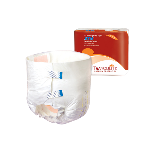 Unisex Adult Incontinence Brief Tranquility® ATN Medium Disposable Heavy Absorbency