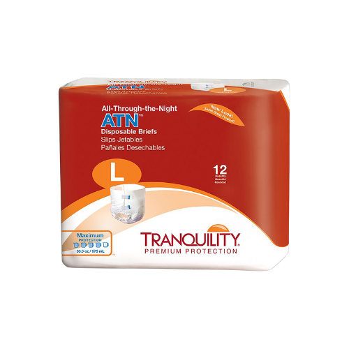 Unisex Adult Incontinence Brief Tranquility® ATN Large Disposable Heavy Absorbency