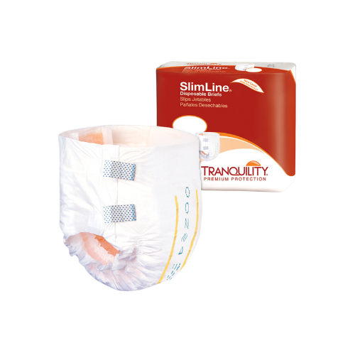 Unisex Adult Incontinence Brief Tranquility® Slimline® X-Small Disposable Heavy Absorbency