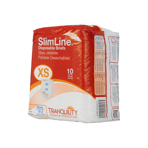 Unisex Adult Incontinence Brief Tranquility® Slimline® X-Small Disposable Heavy Absorbency