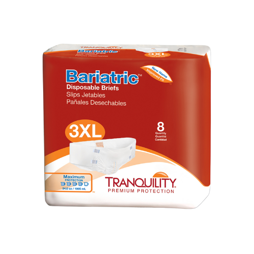 Unisex Adult Incontinence Brief Tranquility® Bariatric 3X-Large Disposable Heavy Absorbency