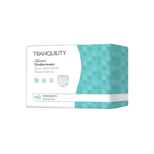 Unisex Adult Absorbent Underwear Tranquility® Essential Pull On with Tear Away Seams Small Disposable Moderate Absorbency