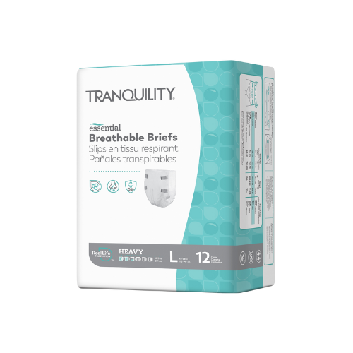 Unisex Adult Incontinence Brief Tranquility® Essential Large Disposable Heavy Absorbency