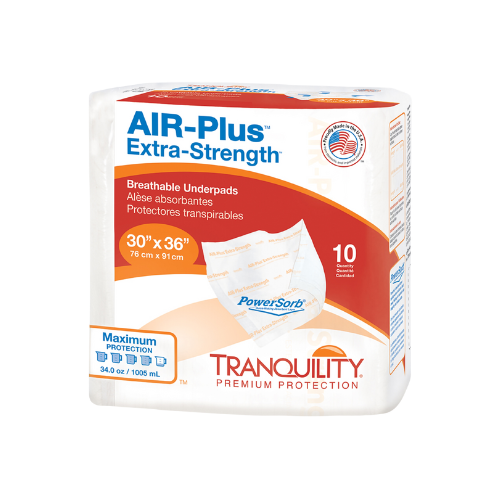 Disposable Underpad Tranquility® AIR-Plus Extra-Strength 30 X 36 Inch Powersorb® Material Heavy Absorbency