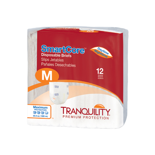 Unisex Adult Incontinence Brief Tranquility SmartCore™ Medium Disposable Heavy Absorbency