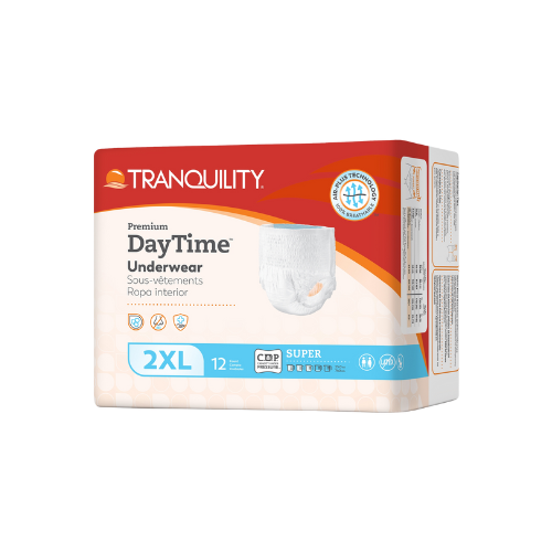 Unisex Adult Absorbent Underwear Tranquility® Premium DayTime™ Pull On with Tear Away Seams 2X-Large Disposable Heavy Absorbency