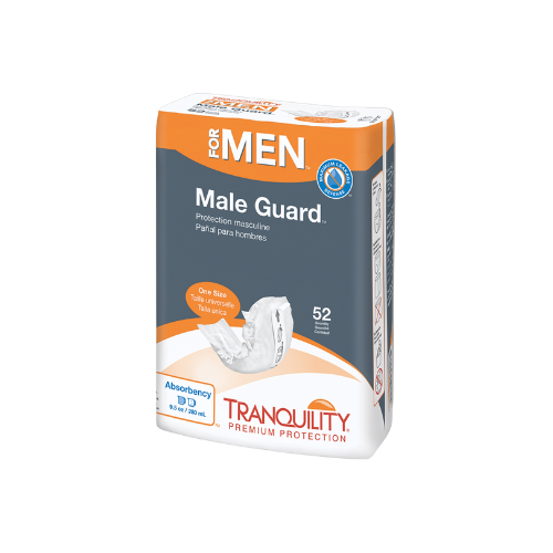 Bladder Control Pad Tranquility® Male Guard™ 5-1/4 X 12-1/4 Inch Length Heavy Absorbency Super Absorbent Core One Size Fits Most