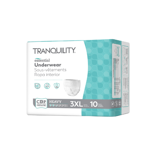 Unisex Adult Absorbent Underwear Tranquility® Essential Pull On with Tear Away Seams 3X-Large Disposable Heavy Absorbency