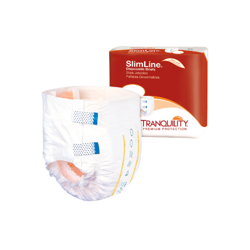 Unisex Adult Incontinence Brief Tranquility® Slimline® Large Disposable Heavy Absorbency