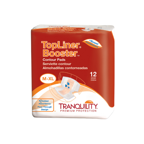 Booster Pad Tranquility® Top Liner® Contour 13-1/2 X 21-1/2 Inch Heavy Absorbency Super Absorbent Core One Size Fits Most