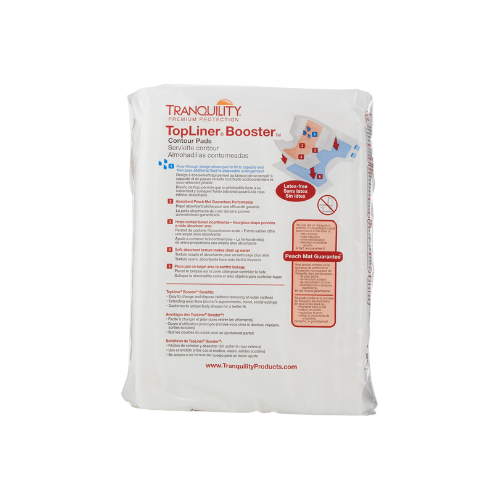 Booster Pad Tranquility® Top Liner® Contour 13-1/2 X 21-1/2 Inch Heavy Absorbency Super Absorbent Core One Size Fits Most