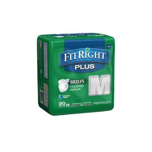 FitRight Plus Incontinence Briefs, Medium