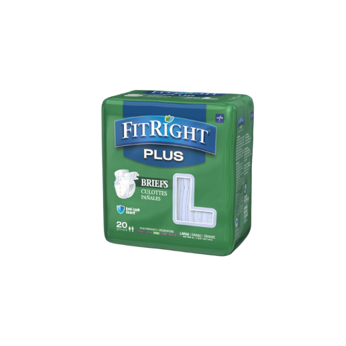 FitRight Plus Incontinence Briefs, Large