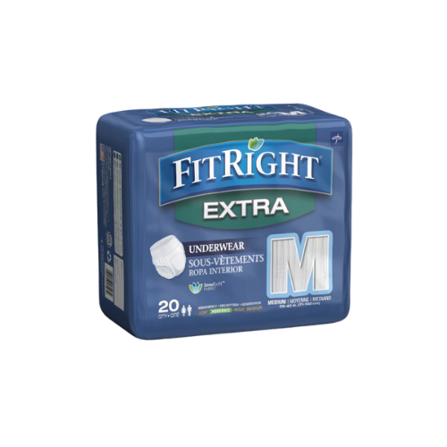 FitRight Extra Protective Underwear, Size M, for Waist Size 28″-40″