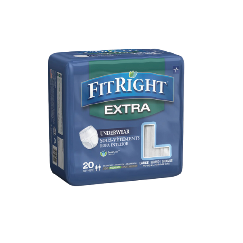 FitRight Extra Protective Underwear, Size L, for Waist Size 40″-56″