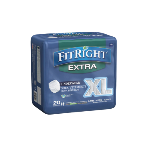 FitRight Extra Protective Underwear, Size XL, for Waist Size 56″-68″