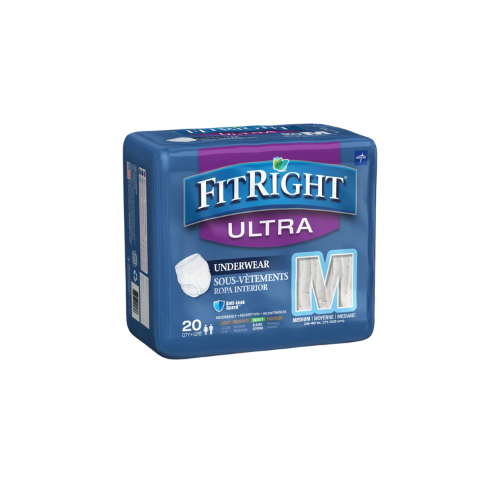 FitRight Ultra Protective Underwear, Size M, for Waist Size 28″-40″