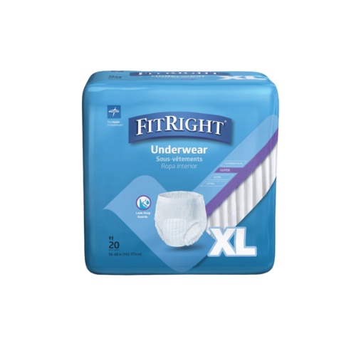 FitRight Super Protective Underwear, Size XL, for Waist Size 56″-68″