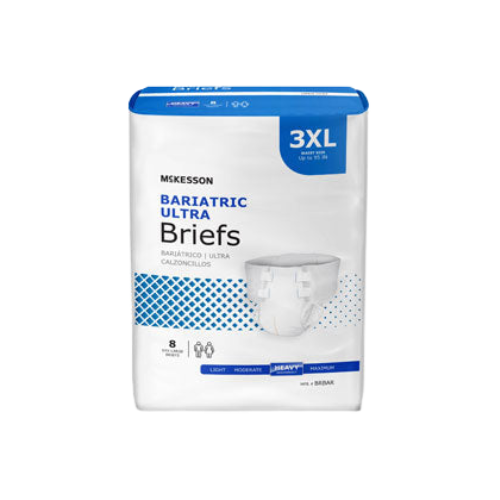 McKesson Briefs Ultra Absorbency XXX-Large(Fits up to 95" Waist) - 2pk