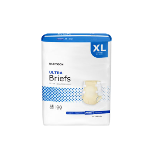 BRULXL - McKesson Briefs Ultra Absorbency X-Large (59" - 64" Waist) - 2pk