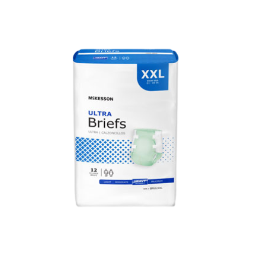 BRULXXL - McKesson Briefs Ultra Absorbency XX-Large (63" - 69" Waist) - 2pk