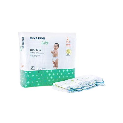 McKesson Baby Diapers Size 7 (Fits 41+ lbs., 17.3 - 25.1" Waist) - 2pk