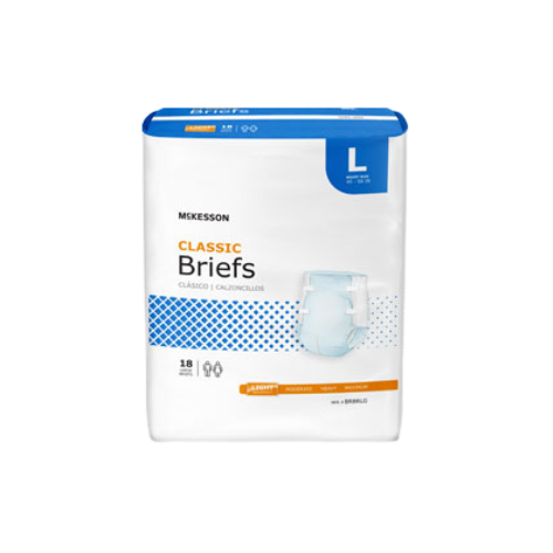 McKesson Briefs Light Absorbency Large - Breathable (45" - 58" Waist) - 2pk