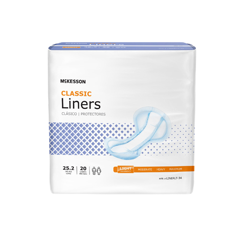 LINERLT - McKesson Liners Light Absorbency 25.2" - 2pk