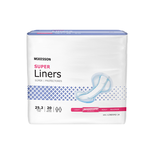 LINERMD - McKesson Liners Moderate Absorbency 25.2" - 2pk