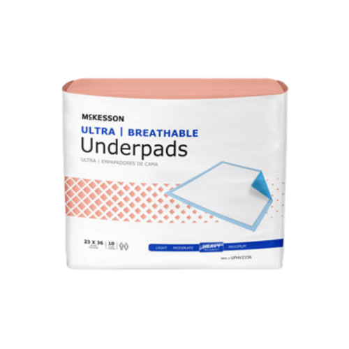 UPHV2336 - McKesson Underpads Ultra Absorbency Breathable 23" x 36" - 2pk