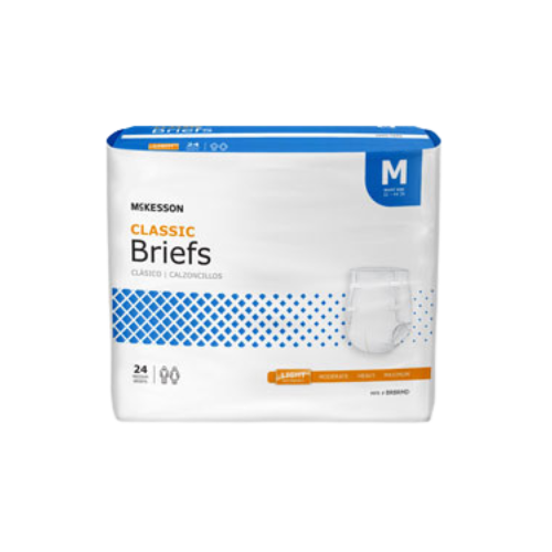 McKesson Briefs Light Absorbency Medium - Breathable (32" - 44" Waist) - 2pk