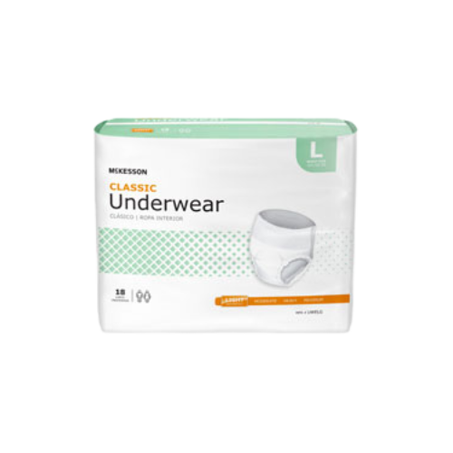 UWELG - McKesson Underwear Lite Absorbency Large (44" - 58" Waist) - 2pk