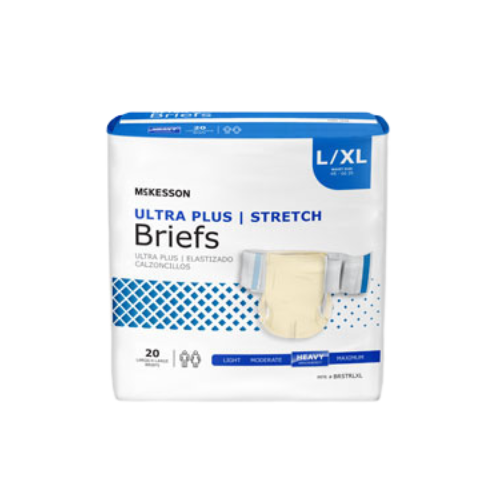 BRSTRLXL - McKesson Briefs Ultra Absorbency Large/X-Large (48" - 66" Waist) - 2pk