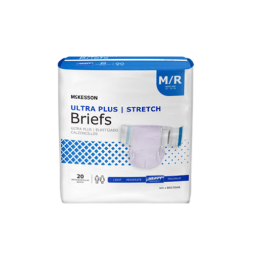 BRSTRMR - McKesson Briefs Ultra Absorbency Medium/Regular (32" - 54" Waist) - 2pk